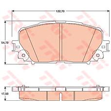 TRW GDB3460 (0252434717 / 0252470817 / 0446552180) комплект тормозных колодок, дисковый тормоз