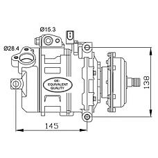 NRF 32148 (3D0820805B / 3D0820805E / 3D0820805F) компрессор кондиционера\ VW Touareg (Туарег) / t5 2.5 tdi 03>