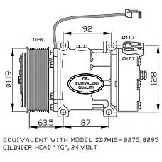 NRF 32705 (10570608 / 1531196 / 1888032) компрессор кондиционера