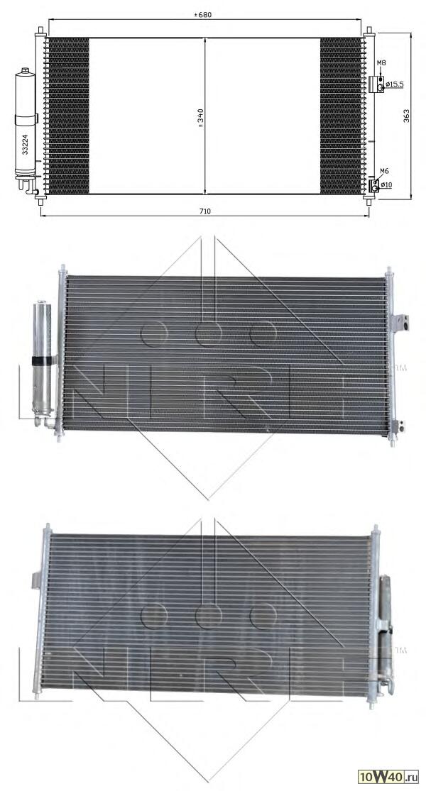 радиатор кондиционера \ nissan almera 1.8-2.0 / 2.2di / dci 00>