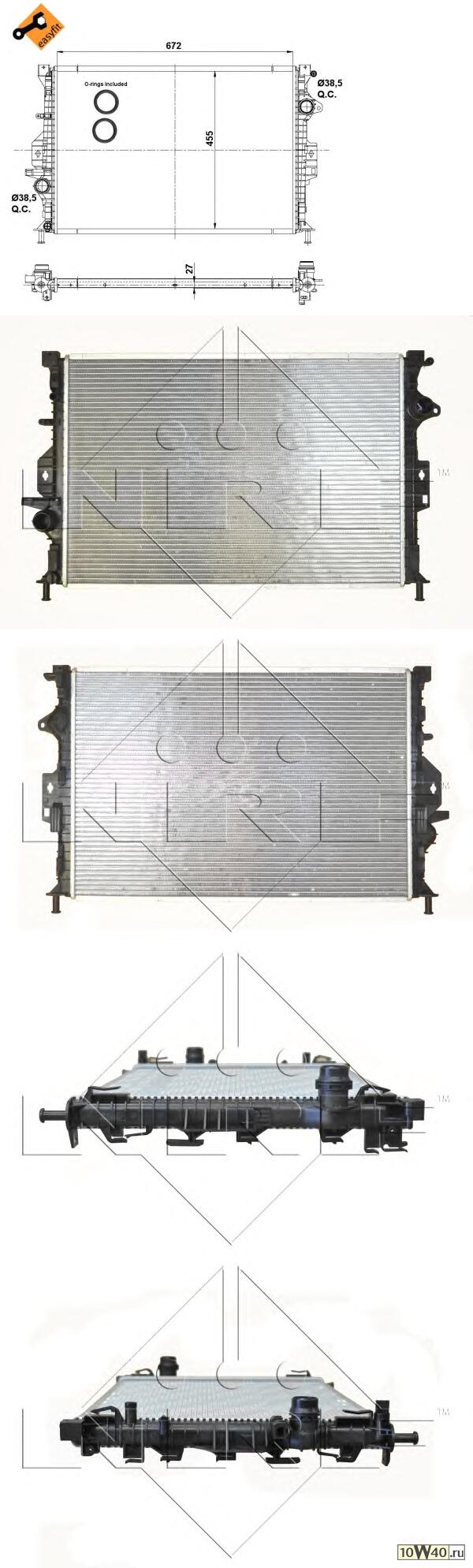 радиатор системы охлаждения мкпп / акпп\ ford mondeo / s-max 2.5 06>