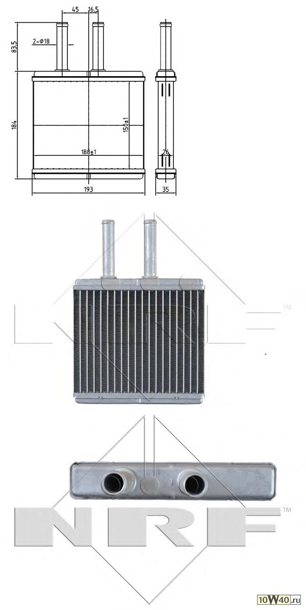 Радиатор отопителя CHEVROLET Aveo 1.2 06- 54269