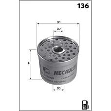MECAFILTER ELG5209 (0001231108 / 0002656621 / 0005006136) фильтр топливный