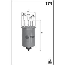 MECAFILTER ELG5331 (LR007311 / LR010075 / WJN500025) фильтр топливный