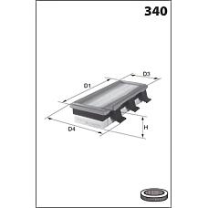 MecaFilter ELP3726 (1137549
 / 1137549 / 7701044101) elp3726 фильтр воздушный Renault (Рено) clioKangoo (Кангу) 1.9d