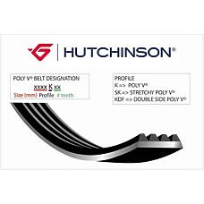HUTCHINSON 1102SK4 (6453TT / 1102SK4_HU) ремень ручейковый 4pk1102