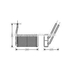 AVA QUALITY COOLING AU6177 (JEF100150 / JEF500010) радиатор отопителя