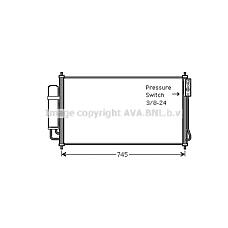 AVA DN5325D (92110CA000 / 92110CN000) радиатор кондиционера