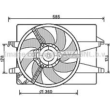 AVA QUALITY COOLING FD7552 (1141507 / 1337582 / 1141509) вентилятор охлаждения двигателя