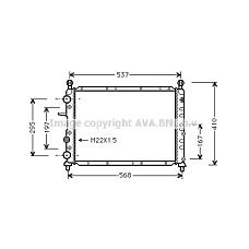 AVA QUALITY COOLING FTA2094 (7612178 / 7655948 / 60806046) радиатор системы охлаждения\ Fiat (Фиат) Tipo (Типо) / tempra,lancia dedra,alfa romeo155 1.6-2.0i 88>