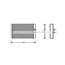 AVA FTA6265 (46722710 / 6448H8 / 6448H8
) радиатор отопителя
