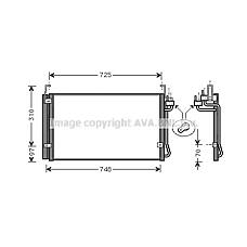 AVA QUALITY COOLING HY5071 (976063A100 / 976063A200 / 976063A101) радиатор конд.\ () Trajet (Траджет) 00>с осушит.