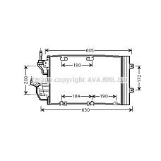AVA OL5454 (1850111) радиатор кондиционера