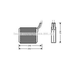 AVA OL6205 (1806125 / 1806121 / 91151482) радиатор отопителя