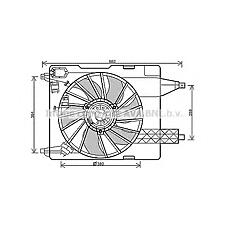 AVA RT7539 (7701044185 / 7701054966 / 7701054967) вентилятор радиатора двигателя