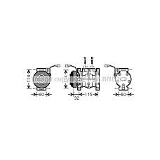 AVA QUALITY COOLING szak110 (9520065DA0) компрессор кондиционера Suzuki (Сузуки) liana