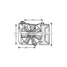 AVA TO7503 (1636323020 / 1636123030 / 1671123060) вентилятор радиатора двигателя