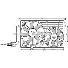 AVA VW7528 (1K0959455DG / 1K0959455ES / 1K0959455R) вентилятор радиатора двигателя
