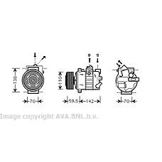 AVA QUALITY COOLING VWK220  компрессор кондиционера\ VW crafter 2.5tdi 06>
