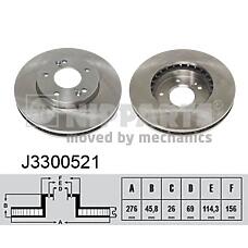NIPPARTS J3300521 (5171239300 / 5171239001 / 38202) диск тормозной