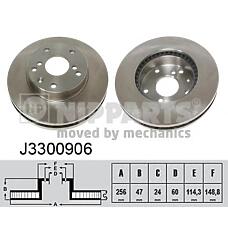NIPPARTS J3300906 (96218420 / 96238673) диск тормозной передний