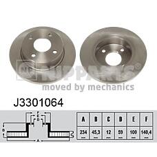 Nipparts J3301064 (402065F001 / 402065F003) диск тормозной