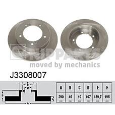 NIPPARTS J3308007 (08526610 / 5521160A00 / 5521160A00000) диск тормозной передний