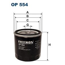 FILTRON OP 554 (0012851491 / 0061501500 / 110973) фильтр масляный\ Peugeot (Пежо) 309 1.1 / 1.3 85-89