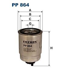 FILTRON PP 864 (0000190641 / 13321329270 / 145) фильтр топливный\ Peugeot (Пежо) 106,Citroen (Ситроен) Xsara (Ксара) / saxo,Fiat (Фиат) bravo / Brava (Брава) / Punto (Пунто) / Tipo (Типо) 1.4-1.9d 88>