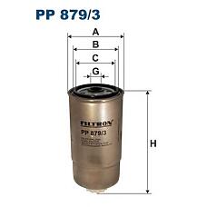 FILTRON PP 879/3 (06693444 / 06693451 / 110409) фильтр топливный d88 h161 m16x1.5\ iveco daily II 99>