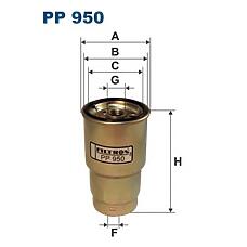 FILTRON pp950 (09881442 / 09881459 / 101300011) фильтр топл. корпусной
