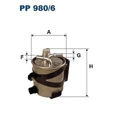 FILTRON PP 980/6 (110433 / 153071760250 / 4182) фильтр топливный\ Renault (Рено) logan / sandero 1.5dci 05>