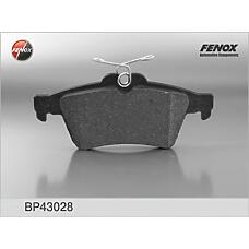 FENOX BP43028 (10127 / 1012799240 / 1233679) колодки тормозные дисковые с датчиком | зад прав / лев |
