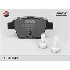FENOX BP43043 (1064001725 / 3502300C1 / 425322) колодки дисковые задние\ Citroen (Ситроен) c4, Peugeot (Пежо) 307 1.4-2.0 / hdi 16v 04>