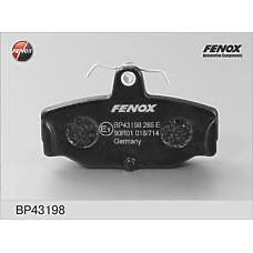 FENOX BP43198 (1111281 / 1543375 / 1637872) колодки Ford (Форд) Escort (Эскорт) vi-vII, Scorpio (Скорпио) i-II, Sierra (Сиера) i-II до года выпуска: 10.1997 bp43198