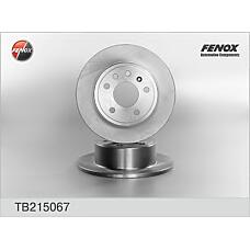 FENOX TB215067 (0569101 / 569101 / 56910190272328) диск тормозной | зад прав / лев |