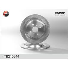 FENOX TB215344 (424310D060 / 424310D060000 / TB215344) диск тормозной задний\ Toyota (Тойота) Yaris (Ярис) 1.0 / 1.3 06>