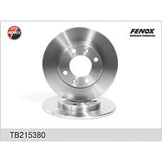 FENOX TB215380 (169115 / 230271
 / 230271) диск тормозной задний\ Peugeot (Пежо) 206 / 306, Citroen (Ситроен) saxo / zx 1.4-2.0 91>