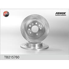 FENOX TB215760 (569122 / 93184247) диск тормозной задний\ Opel (Опель) Astra (Астра) / Zafira (Зафира) 1.8-2.2i / 1.7-1.9cdti 05>