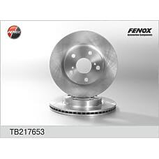 FENOX TB217653 (4351202220 / 4351212670 / TB217653) диск тормозной передний\ Toyota (Тойота) auris / corolla1.3 / 1.4 / 1.6 vvti 07>