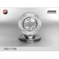 FENOX TB217758 (5171226000
 / 5171226000 / 517123B000
) диск тормозной передний  gall i,II, trajet, Santa fe (Санта фе) 00-05 tb217758