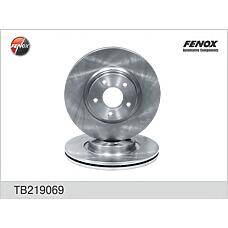 FENOX TB219069 (1223664 / 1223666 / 1253964) диск тормозной передний\ Ford (Форд) Focus (Фокус) II / c-max,Volvo (Вольво) s40 / v50 1.6-2.4 04>