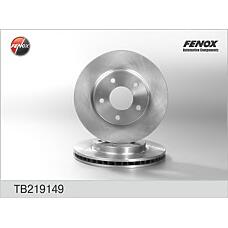FENOX TB219149 (4615A115 / 5105513AA / MN116329) диск торм.пер.Mitsubishi (Мицубиси) Lancer (Лансер) 08>, dodge caliber 06>