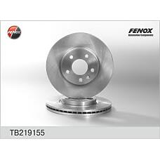 FENOX TB219155 (13502051 / 13502052 / 1350252) диск тормозной передний\Opel (Опель) Astra (Астра) / Zafira (Зафира) 1.3-1.8 / 1.7cdti-2.0cdti 09>