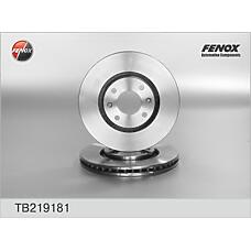 FENOX TB219181 (00004246W2 / 1606401480 / 230556) диск тормозной передний citro?n Berlingo (Берлинго) i-II, c4 i-II, Peugeot (Пежо) 207, 307, 308 tb219181