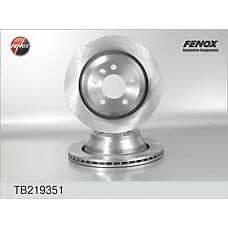 FENOX TB219351 (7L6615601E / 7L6615601G / TB219351) торм.диск зад.вент.[314x22] 5 отв.[min 2]
