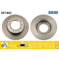 GIRLING 6018024 (571912 / FRC9831 / FTC1381) тормозной диск