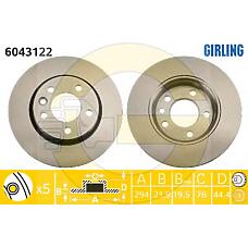 GIRLING 6043122 (7H0615601B) тормозной диск
