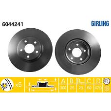 GIRLING 6044241 (1223664 / 1223666 / 1253965) тормозной диск