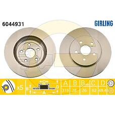 GIRLING 6044931 (435120E010 / 4351248080 / 4351248081) тормозной диск